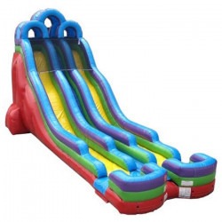 24 foot inflatable water slide dual lane rainbow5 1681498080 1687542462 24' Dual Lane Wet Slide