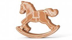 GINGERBREAD ROCKING HORSE 1 1700185601 4' Gingerbread Rocking Horse