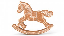 GINGERBREAD ROCKING HORSE 2 1700185610 4' Gingerbread Rocking Horse