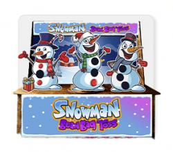 Snowman Bean Bag Toss  Premium Wood Games