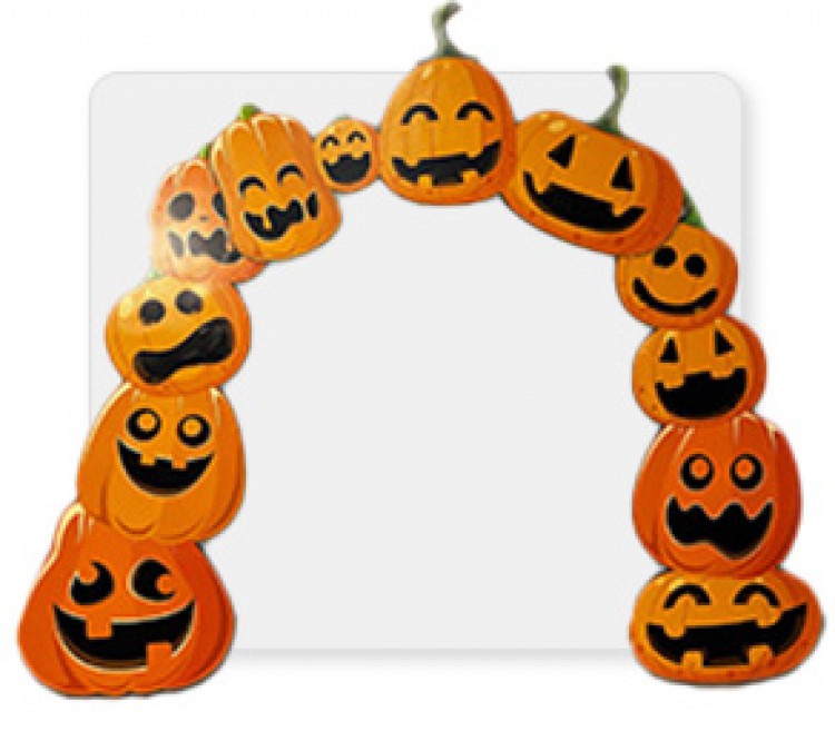 Pumpkin Face Arch Entry