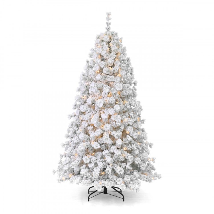 White Flocked Trees