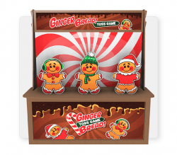 Gingerbread Toss  Premium Wood Games 6'L X 3'W X 8'H