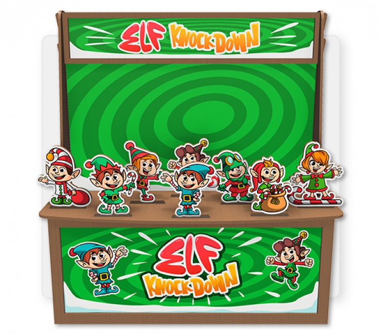 Elf Knockdown  Premium Wood Games