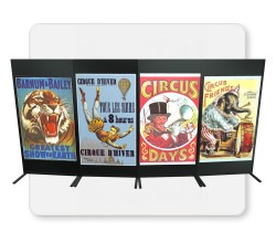 Vintage Poster Stands Grouping A - 4-double sided 4'x8'