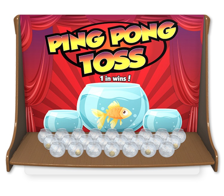 Ping Pong Toss with Carnival Tent 8' x 8'