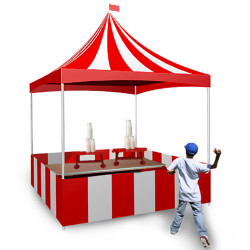 milk bottle toss carnival tent 1 1751268731 Milk Bottle Toss with Carnival Tent Package 8'x8'