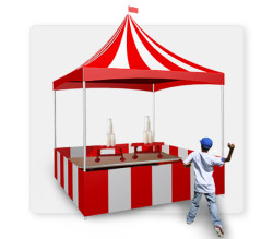 Milk Bottle Toss with Carnival Tent Package 8'x8'