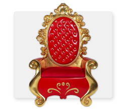 Santa Chair 63H x41”W x27”D