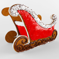 gingerbread santa sleigh 2 1760771625 Gingerbread Sleigh Christmas 4' by 8'