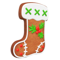 gingerbread sock 1 1760772659 Gingerbread Stock Cookie 3'by 3' with stand