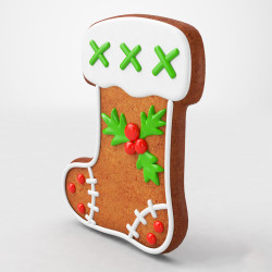 gingerbread sock 3 1760772659 Gingerbread Stock Cookie 3'by 3' with stand