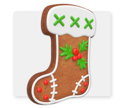 Gingerbread Stock Cookie 3'by 3' with stand