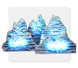 Winter Wonderland Mountains Set of 3 Lighted