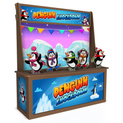 christmas wooden carnival game penguin holiday rental 2 1743441840 Penguin Knockdown Premium Wood Games