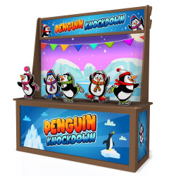 christmas wooden carnival game penguin holiday rental 3 1743441840 Penguin Knockdown Premium Wood Games