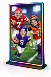 Football 4' by 8 lighted photostand