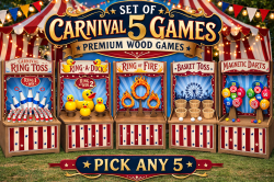 Set20of20520carnival20games20poster 1773682117 Set of Carnival Games Premium Wood Games