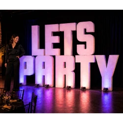 lets party giant letters 2 1778310113 Giant “LET’S PARTY” Marquee Letters 4' x 16'