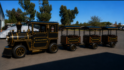 The Trackless Train fully staffed 40' L by 5'W