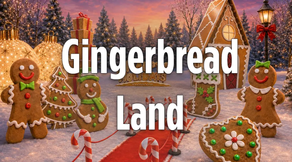 Gingerbread Land Holiday Props