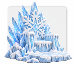 winter wonderland Ice Throne 10' W × 6' D × 10' H