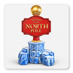 Custom Giant North Pole Sign 4' by 8'