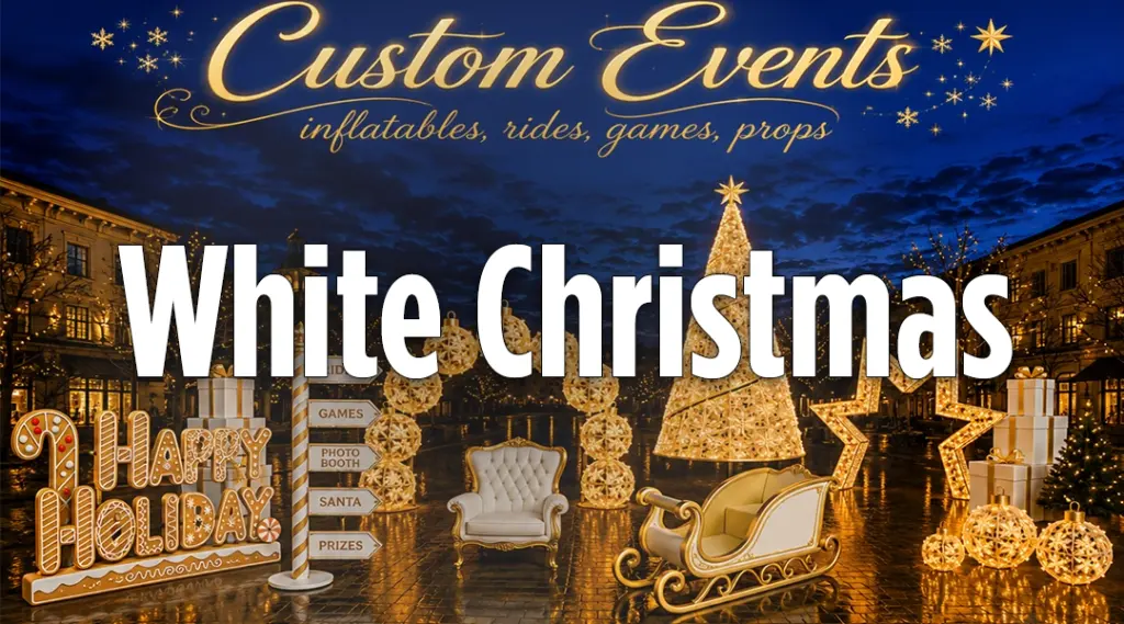 White Christmas Holiday Props