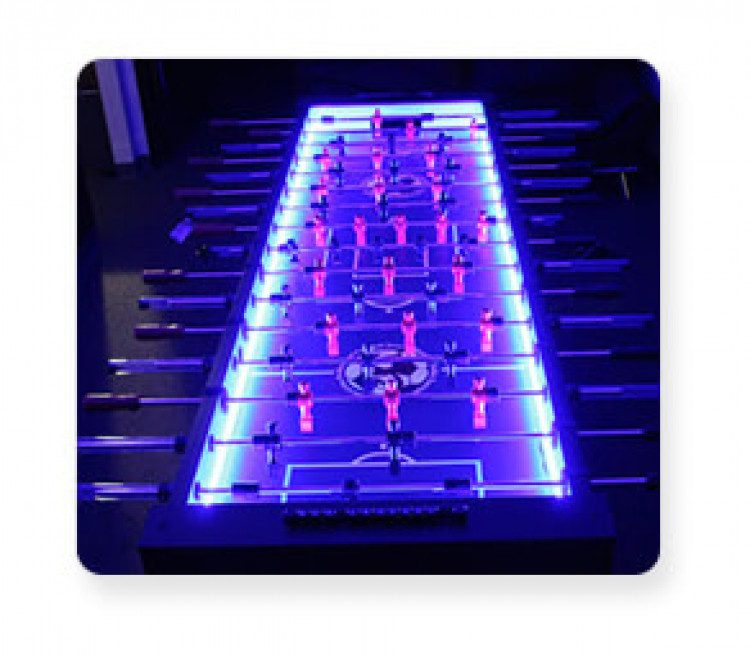 Giant LED Foosball Table rental from Custom Events for Sacramento and Bay Area events