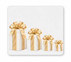 White & Gold Oversized Present Set - 4'-3'-2'-1'
