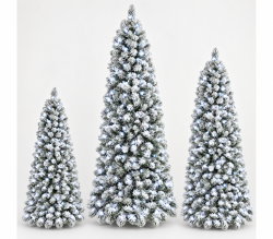 White Christmas Trees 9'-7'-5'